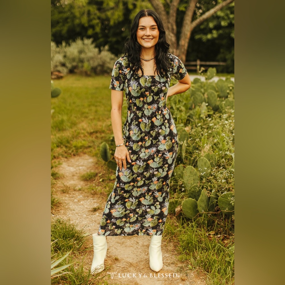 L&B Apparel Cactus Maxi Dress